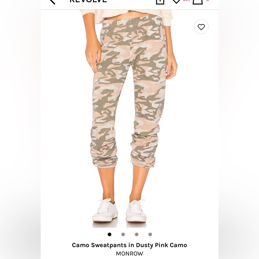 Excellent condition dusty pink camo sweatpants